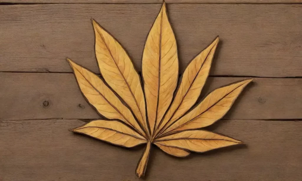 Las hojas de tabaco ahumado están enmarcadas por un espacio cálido con la luz solar